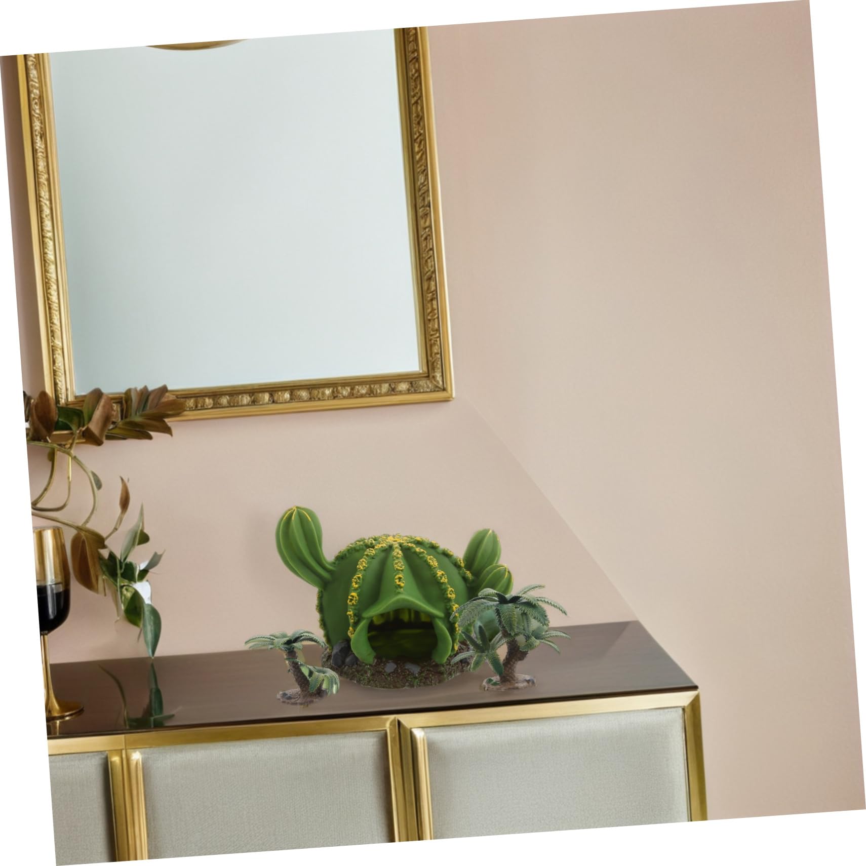 TOYANDONA 3pezzi Decorazione per Acquari Statuine di Cactus da Piante del Deserto Realistiche in Miniatura Accessori per Habitat di Rettili e Terrari