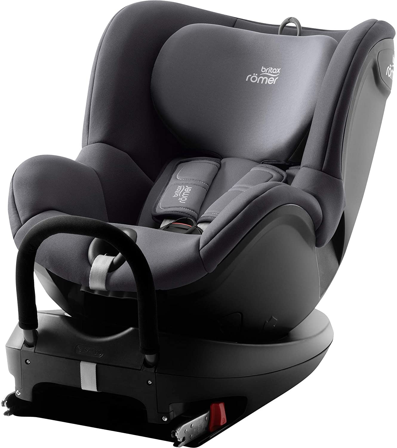 BRITAX RÖMER Silla Coche DUALFIX2 R Gira 360° y con Anclaje ISOFIX Niño de 0 a 18 kg Grupo 0+/1 desde el Nacimiento hasta los 4 Años, Storm Grey