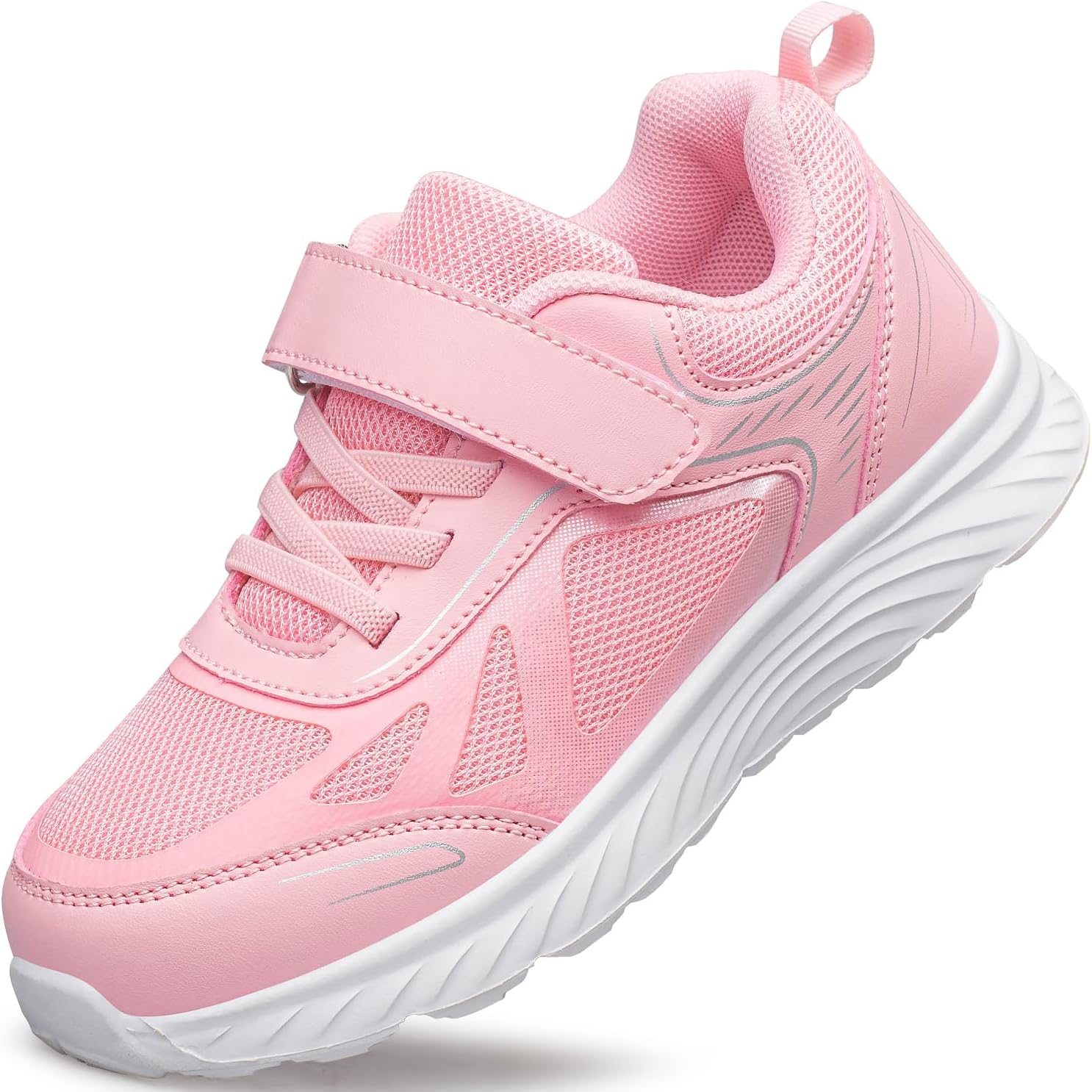 Kids Running Shoes Boys Girls Lightweight Breathable Sneakers Hook & Loop Non Slip Athletic Tennis Shoes for Toddler/Little/Big Kid