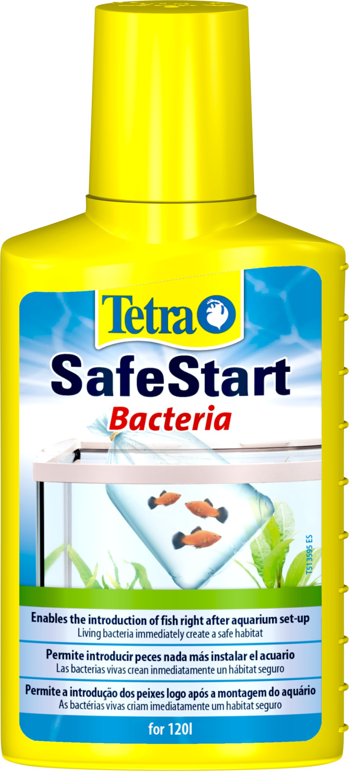 Tetra SafeStart 100ml - Permite introducir peces en el agua inmediatamente después de montar un acuario, Las bacterias vivas que contiene crean instantáneamente un hábitat biológicamente activo