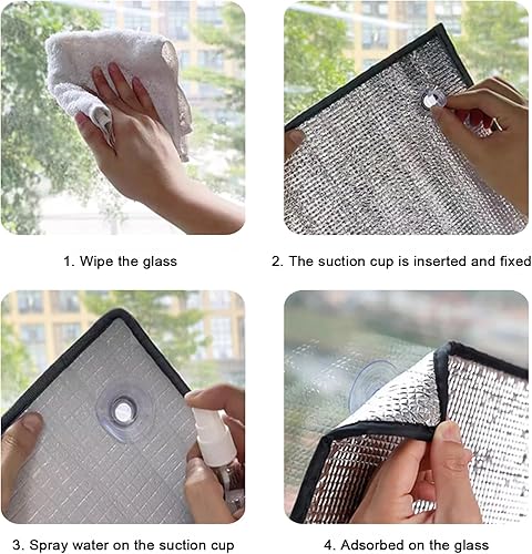 Miniatura 9 de Heat Control Blackout Privacy Window Film,Reflective Window Tint,Home Sunshade Sun Protection Film,Aluminum Foil Insulation Film,Sun Block Window