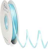 Vista 31 de Ribbli - Cinta de satén de 1/8 pulgadas x 100 yardas, cinta dorada fina de doble cara para uso en tarjetas de invitación de boda, envoltura