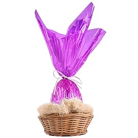 Morepack Purple Cellophane Wrap Roll, Translucent Purple Cellophane Wrapping Paper, 16 Inches Width x 100 Ft Long Colored Cellophane Rolls for Gift Baskets, DIY Arts Crafts Decoration, and More