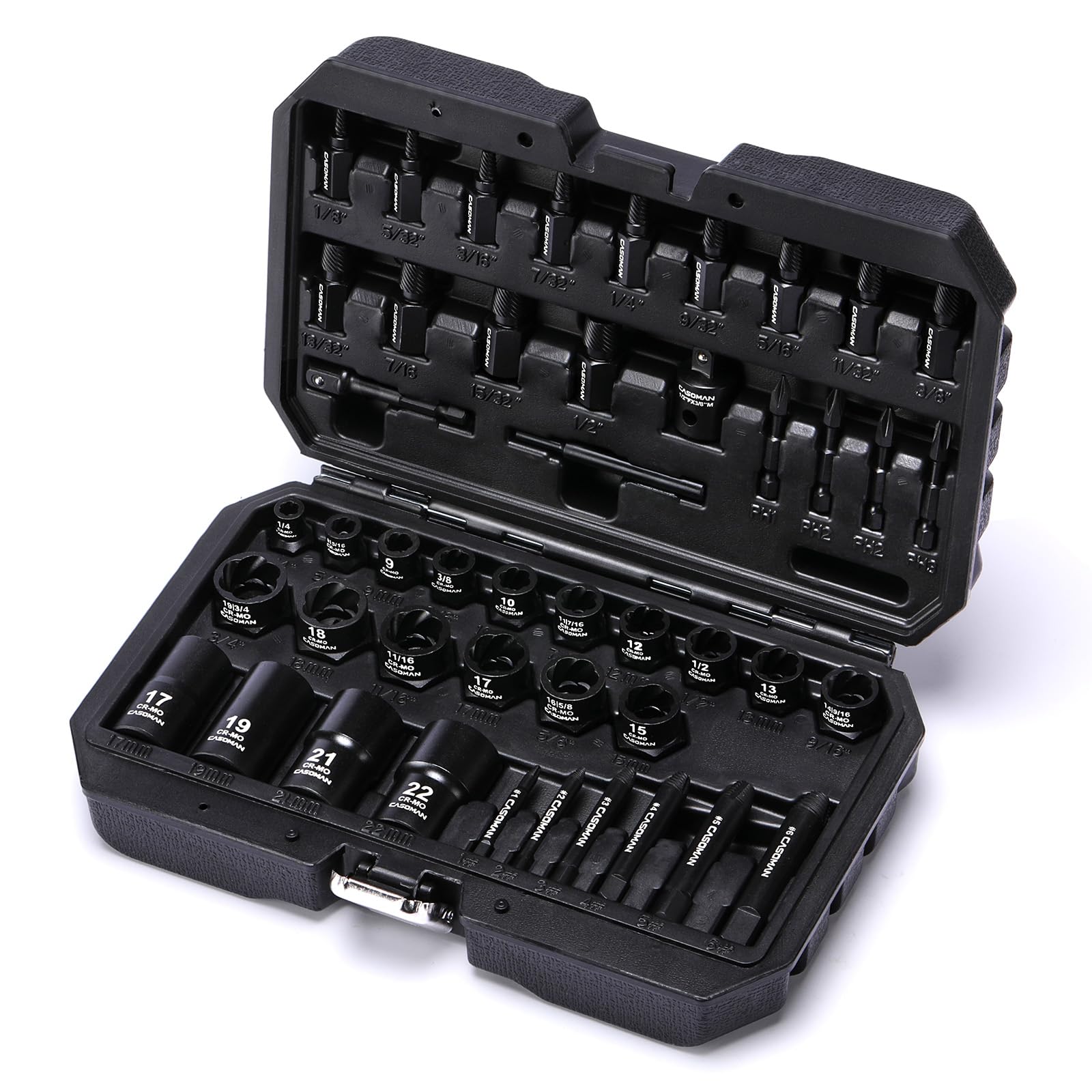 CASOMAN 3/8 Drive Bolt and Nut Extractor Set