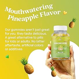 BeLive Magnesium Gummies 200mg - 60 Ct | Magnesium Glycinate Supplements for Relaxation, Stress Relief, and Sleep for Adults & Kids - Tasty and Tangy Pineapple Flavor (3)