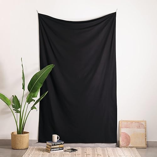 Popular Handicrafts Tapiz en blanco, impresión de sublimación negra para colgar en la pared para dormitorio, sala de estar, dormitorio, universidad,