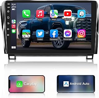 2+32G Wireless Apple Carplay for Toyota Tundra Android Car Stereo 2007-2013 and Sequoia 2008-2018 Radio Receiver with GPS Navigation 10Inch Touchscreen Mirror-Link Steering Wheel Controls