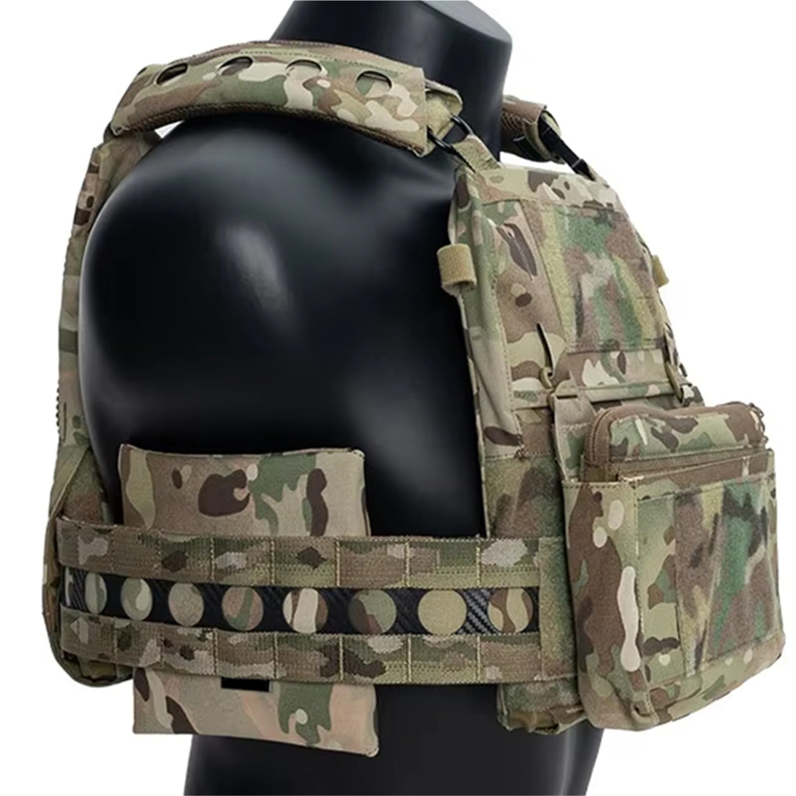 WLXW Pochette Latérale Tactique Compatible avec Ceinture FCPC avec Crochet 6x6, Poches Latérales Accessoires Airsoft, Chasse, CS, Cosplay, Wargame, Paintball