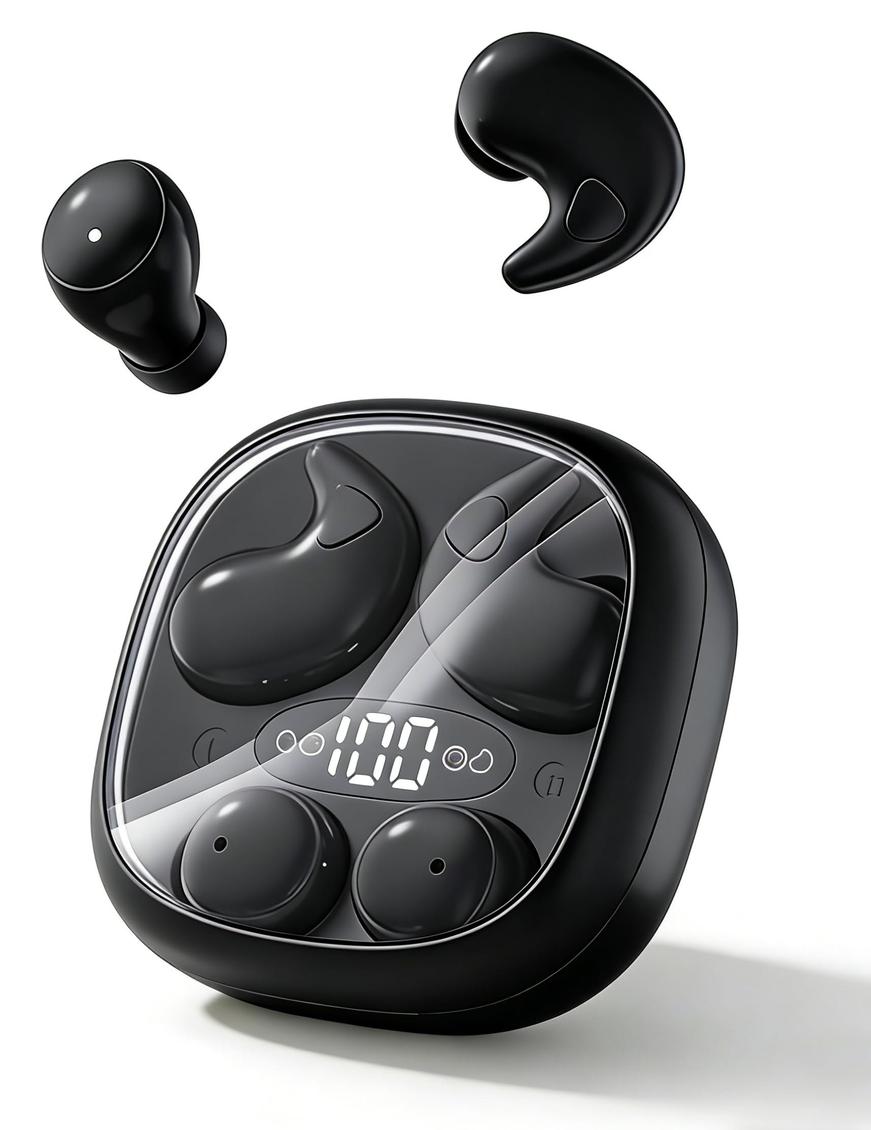 Sleep Earbuds for Side Sleepers Mini Earbuds for Small Ear Canals Bluetooth 5 4 66H Battery Noise Blocking
