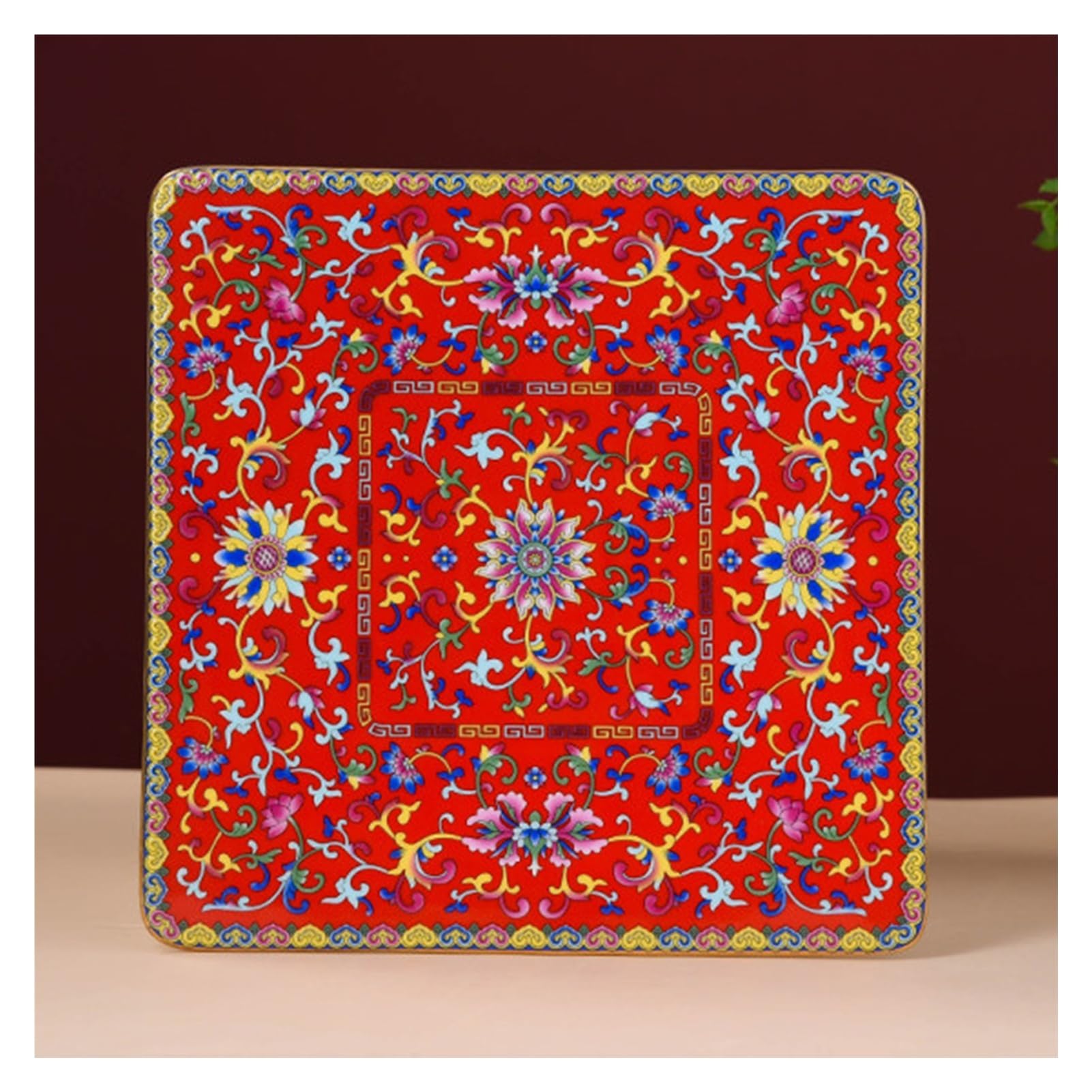 Ceramic Tray,Square Tea Set Holder,Aromatherapy Storage,Suitable for Houses and Coffee Shops(Color3)