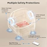 Thereye Self Cleaning Cat Litter Tray, Automatic Cat Litter Box with APP Control, Safety Sensor, Odor-Free Litter Boxes with 10L Large Waste Bin, Trash Bag and Mat for Multi-cats (3-30lb) - 4