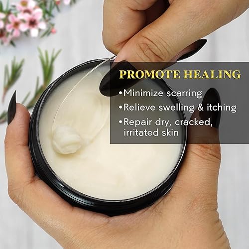 Miniatura 3 de Ebanel Bálsamo para el cuidado posterior del tatuaje, 100% a base de plantas, ungüento curativo multiusos para tatuajes, mantequilla abrillantadora