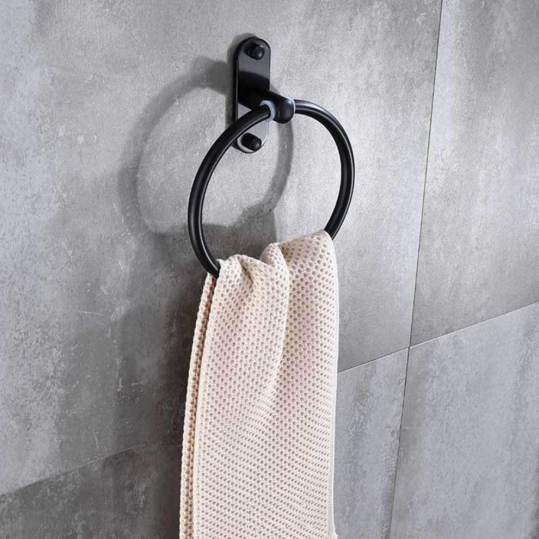 Porte-serviette circulaire mural GZZ en aluminium espace pour cuisine et bain