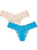 Smart & Sexy Women's Signature Lace Thong Panty 2 Pack
