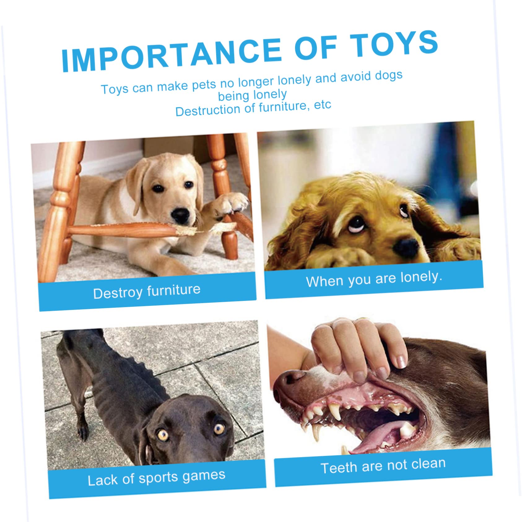 Kisangel 9pièces Jouets à Mordre pour Chien Peluche Squeaky sans Rembourrage Jouets Interactifs pour Chiots