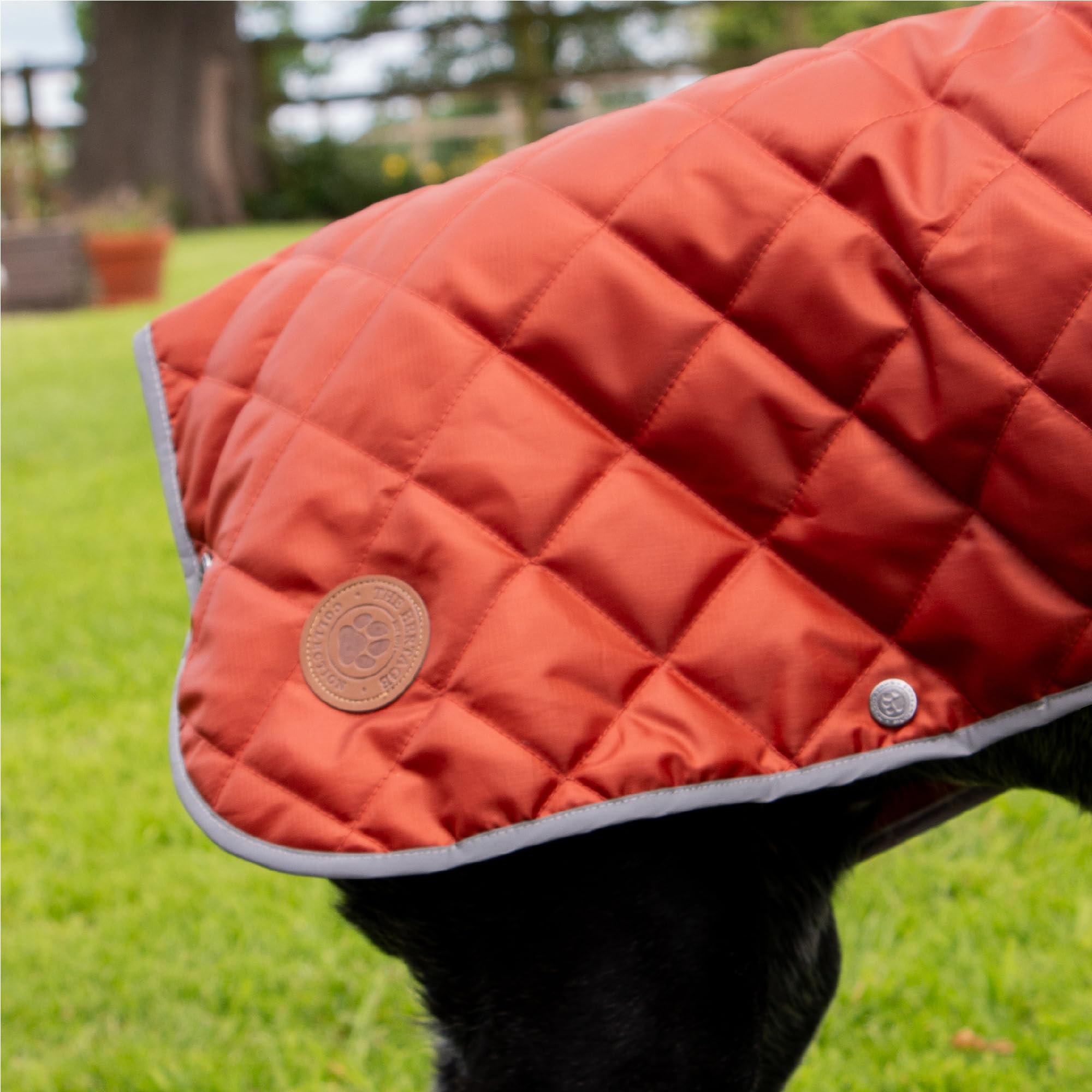 Ancol Heritage Quilted Dog Coat in Terracotta, Waterproof Fleece Lined Pet Jacket with Zipped Harness Hole - Image 4