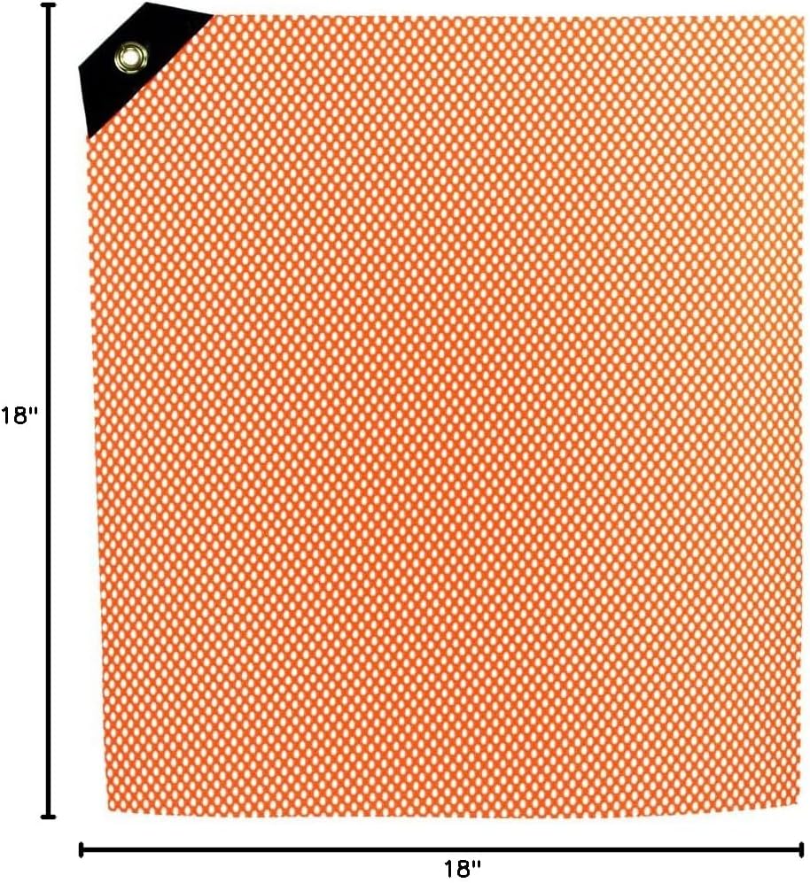 Oversize Warning Products - Single Corner Heavy Duty Grommet Warning Flag (18 x 18, Orange, 12-Pack)