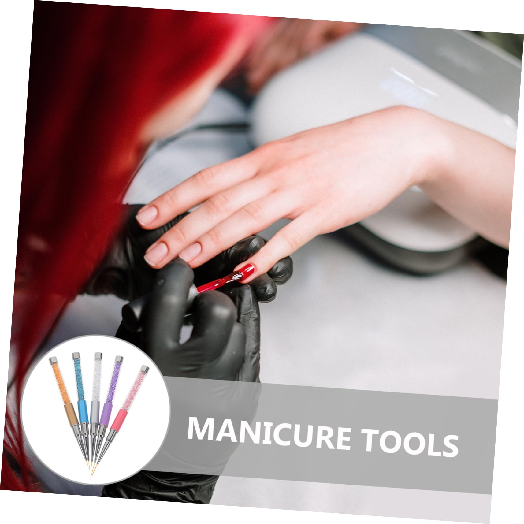 minkissy 25pièces Outils De Nail Art Pinceaux à Manucure Multifonctions Pour Salon à Domicile Stylos De Peinture Pour Avec Poignée Strass