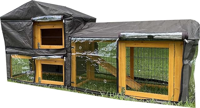 Eggshell RAIN COVER FOR LARGE SMOKEY XL RABBIT HUTCH GUINEA PIG HUTCHES RUN RUNS LARGE 2 TIER WITH NIGHT SHUTTER