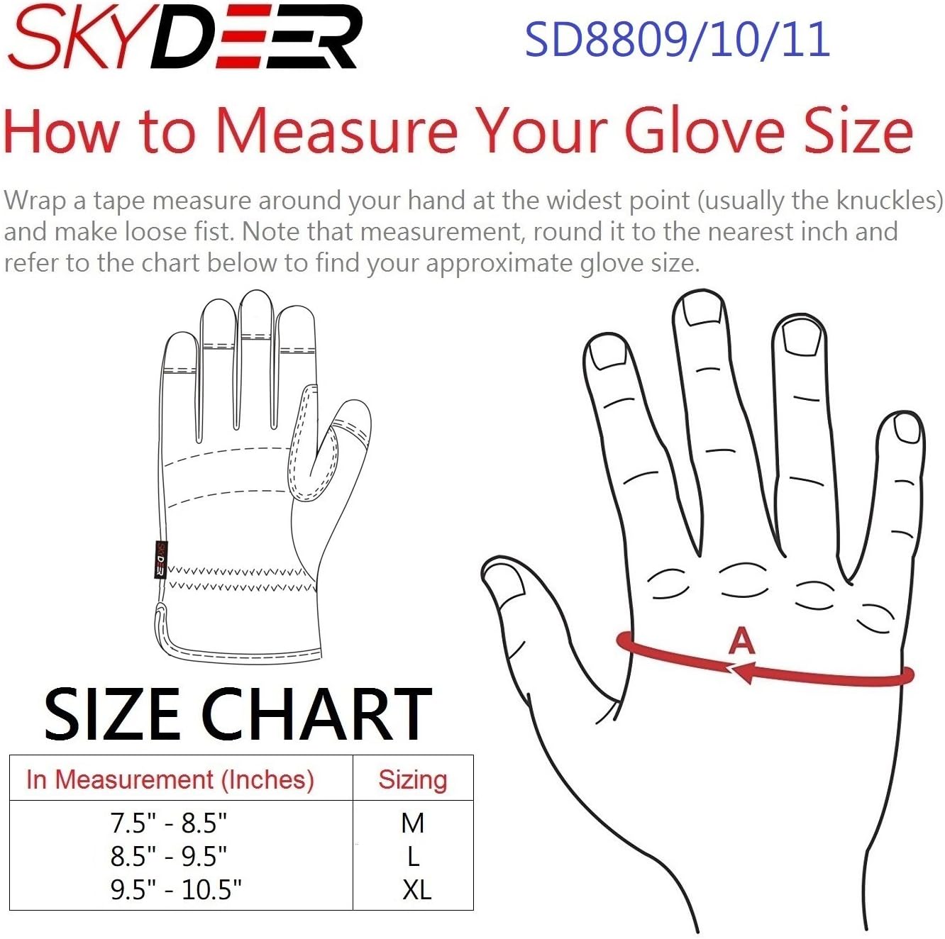 3-Pairs Pack Durable Leather Work Gloves for Gardening and General Work (SD8809/M)