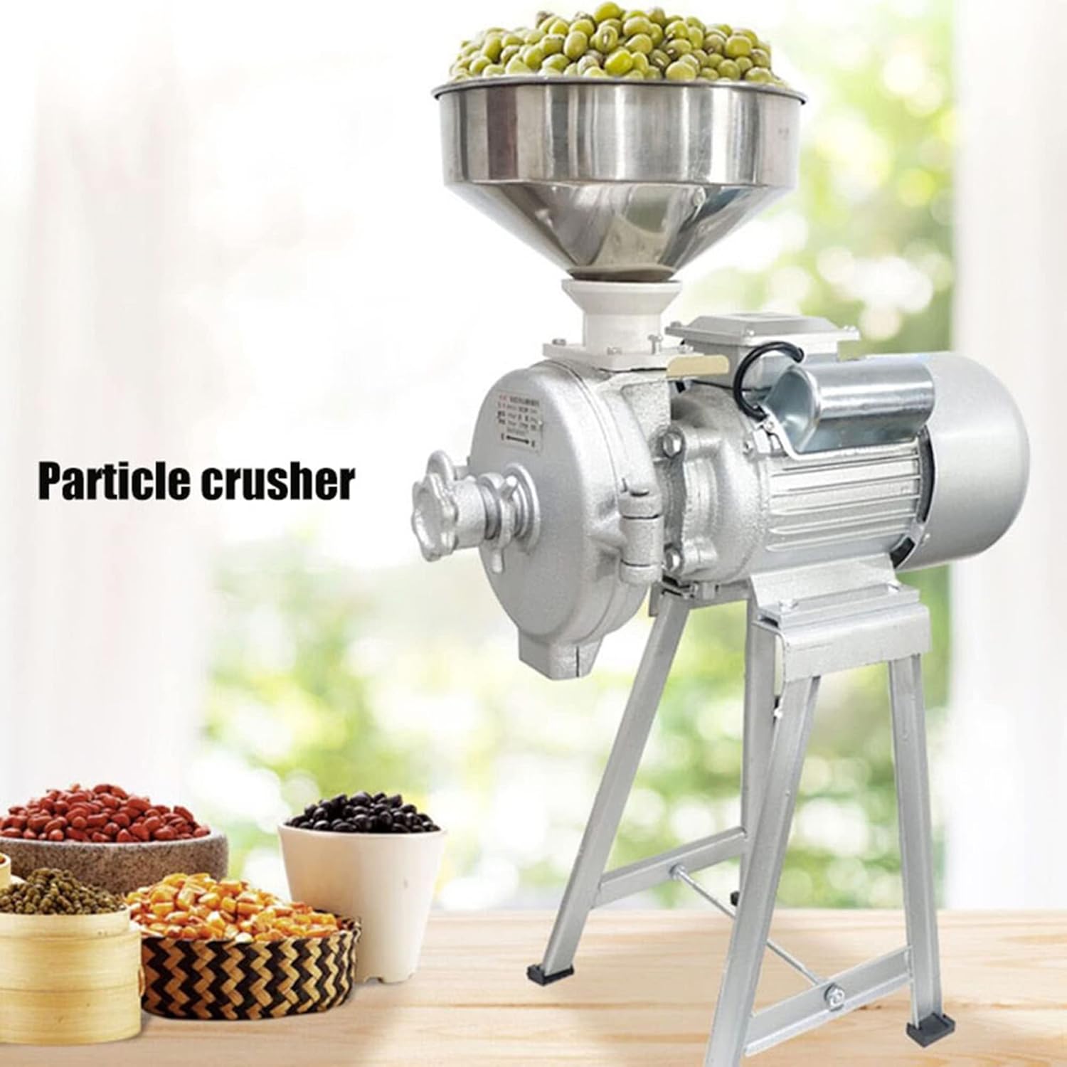 Grinding Mill Crusher，3000W Commercial Stainless Steel Soybean Grinder - Industrial Flour Milling Machine for Pepper, Herbs, Grains - Ideal for Soybeans, Peanuts - Premium Quality Corn Grind