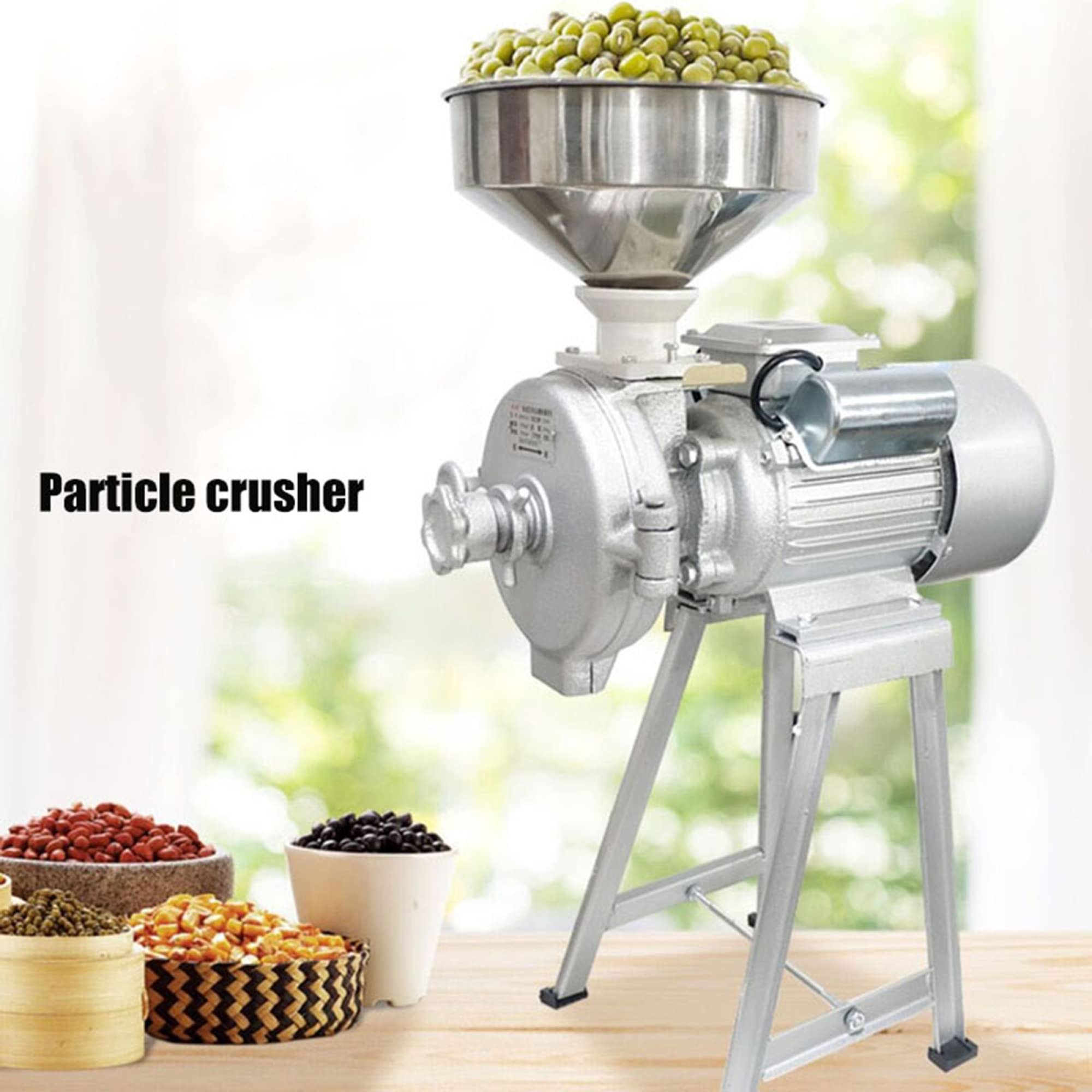 Molinillo de alimentos eléctrico Molino de granos Molino húmedo Molinillo de café, Molinillo de maíz de acero inoxidable comercial Fresadora de harina industrial para pimienta, soja, maní