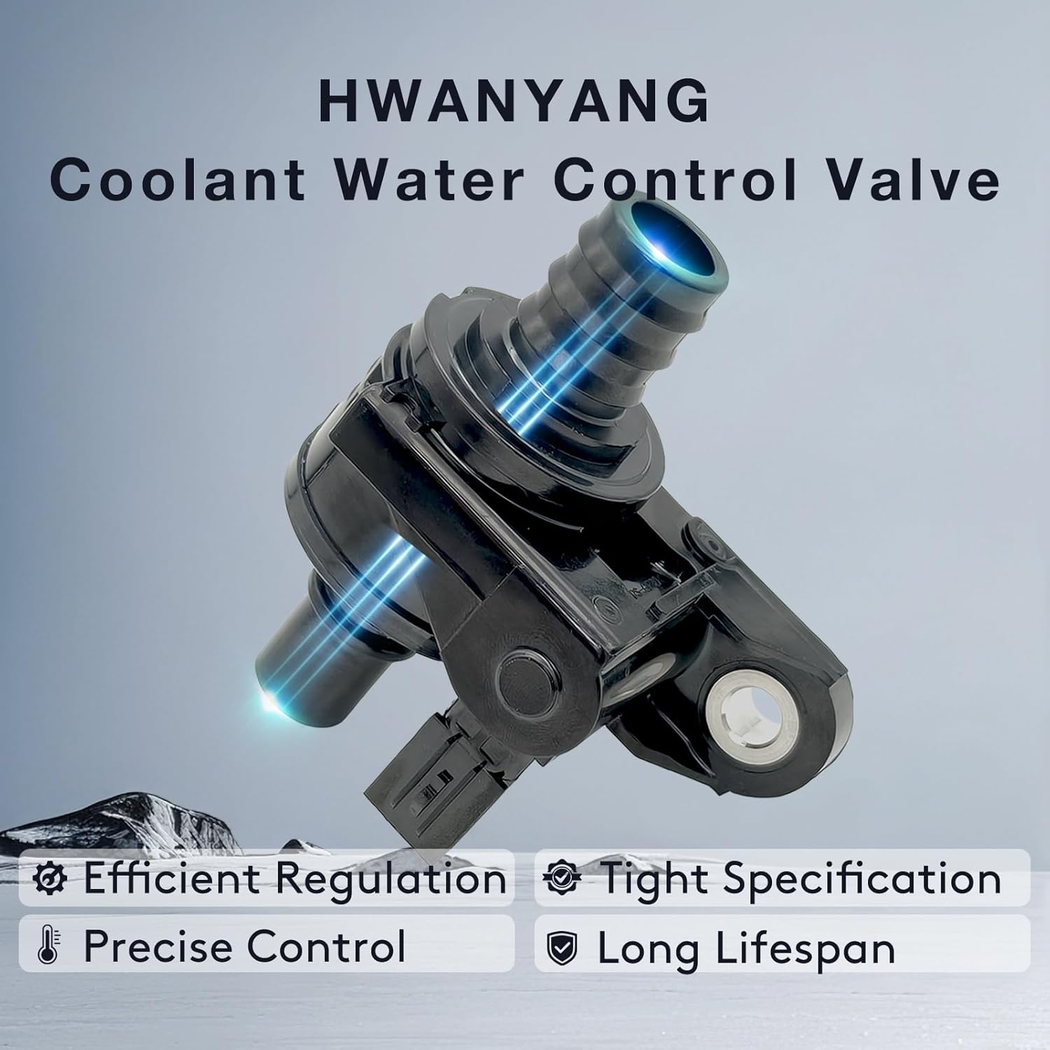 HWANYANG Engine Coolant Water Control Valve Compatible with Toyota for Avalon for Camry for Highlander for RAV4 for Sienna for Venza, Coolant Bypass Valve 16671-25010, HAVC Heater Control Valve