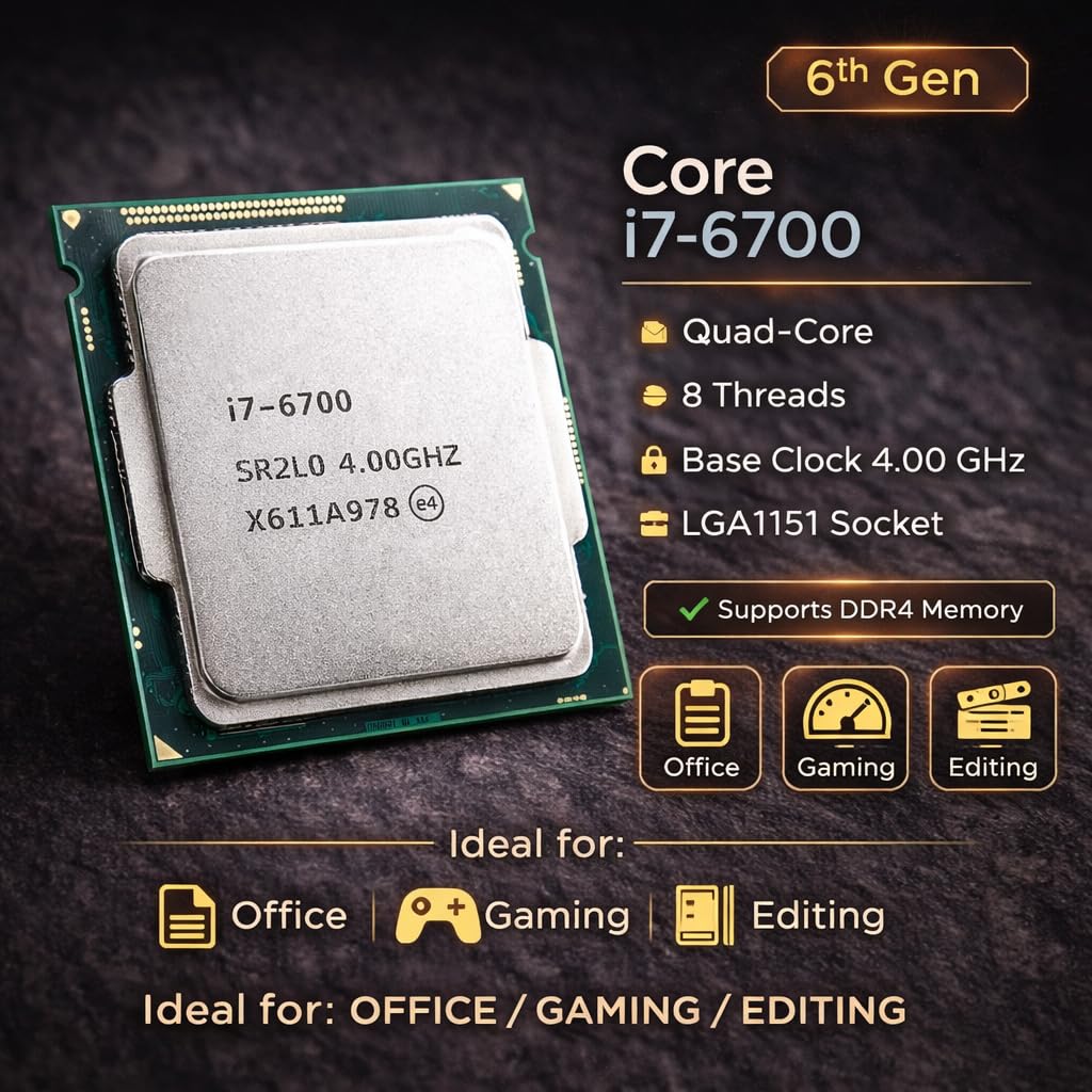 Core Buy Amazon.in: 16GB 2666 DDR4 6700 i7 Core H110 CPU i7 GHz 2.8/3.4/4.0 Generation, 6th 6700 CPU