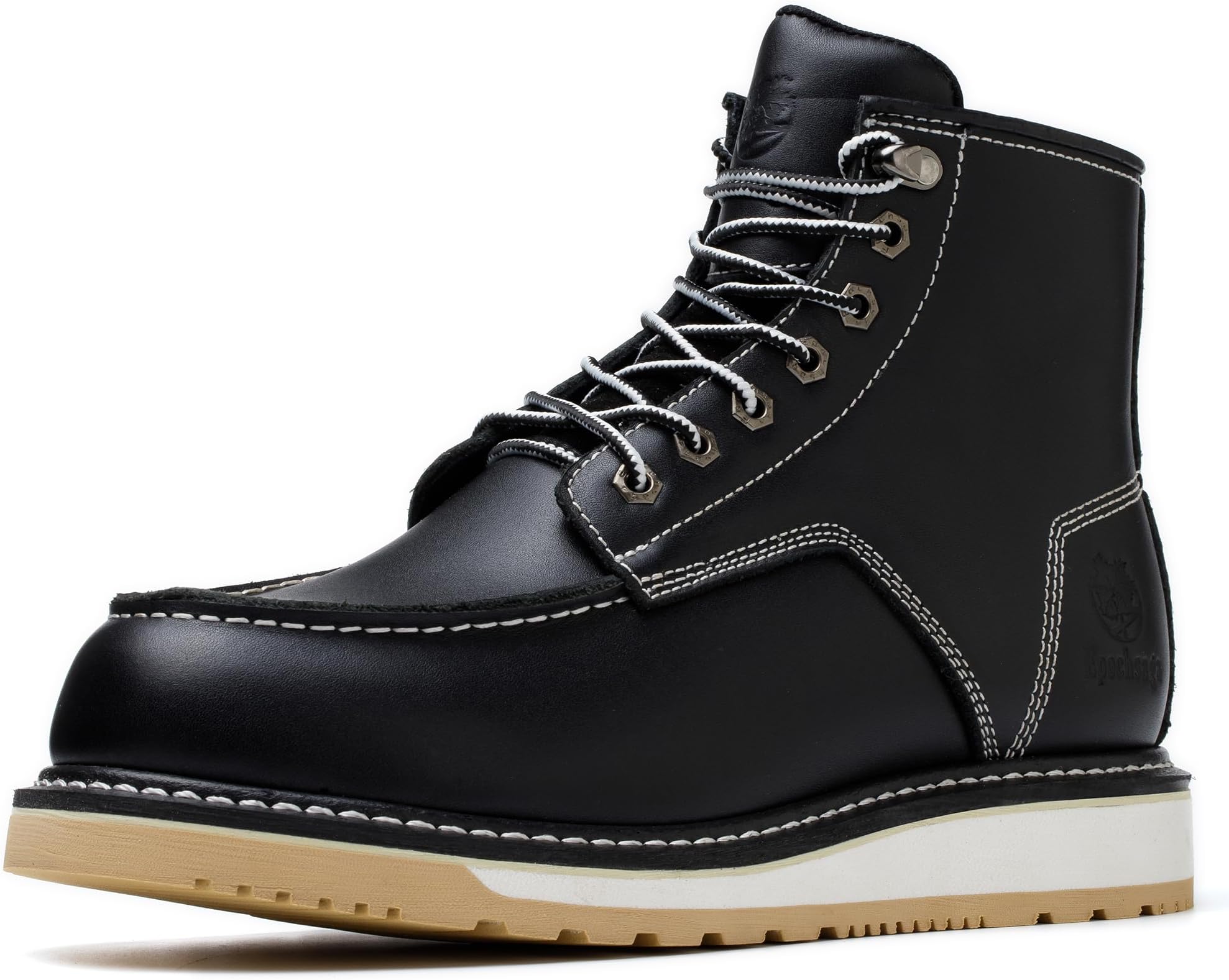 – Soft Moc Toe Waterproof Fashion Goodyear-Welted Industiral&Construction Work Boots 6'' Brown/Black