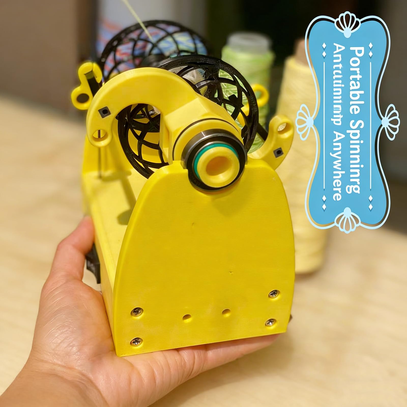 Enrollador De Hilo Eléctrico Portátil, Ideal para El Hogar, con Capacidad para 80 G (2.8 Oz), Alimentado por USB, Perfecto para Ganchillo, Punto Y Manualidades.