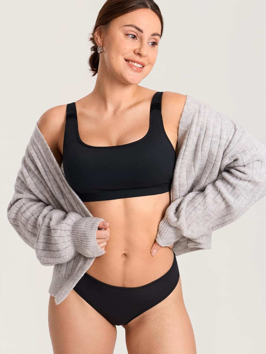 MOMANDA Hands Free Pumping Bra for Breastfeeding Wireless Sports Pumping and Nursing Bra in One with Wide Velcro Straps - Image 5