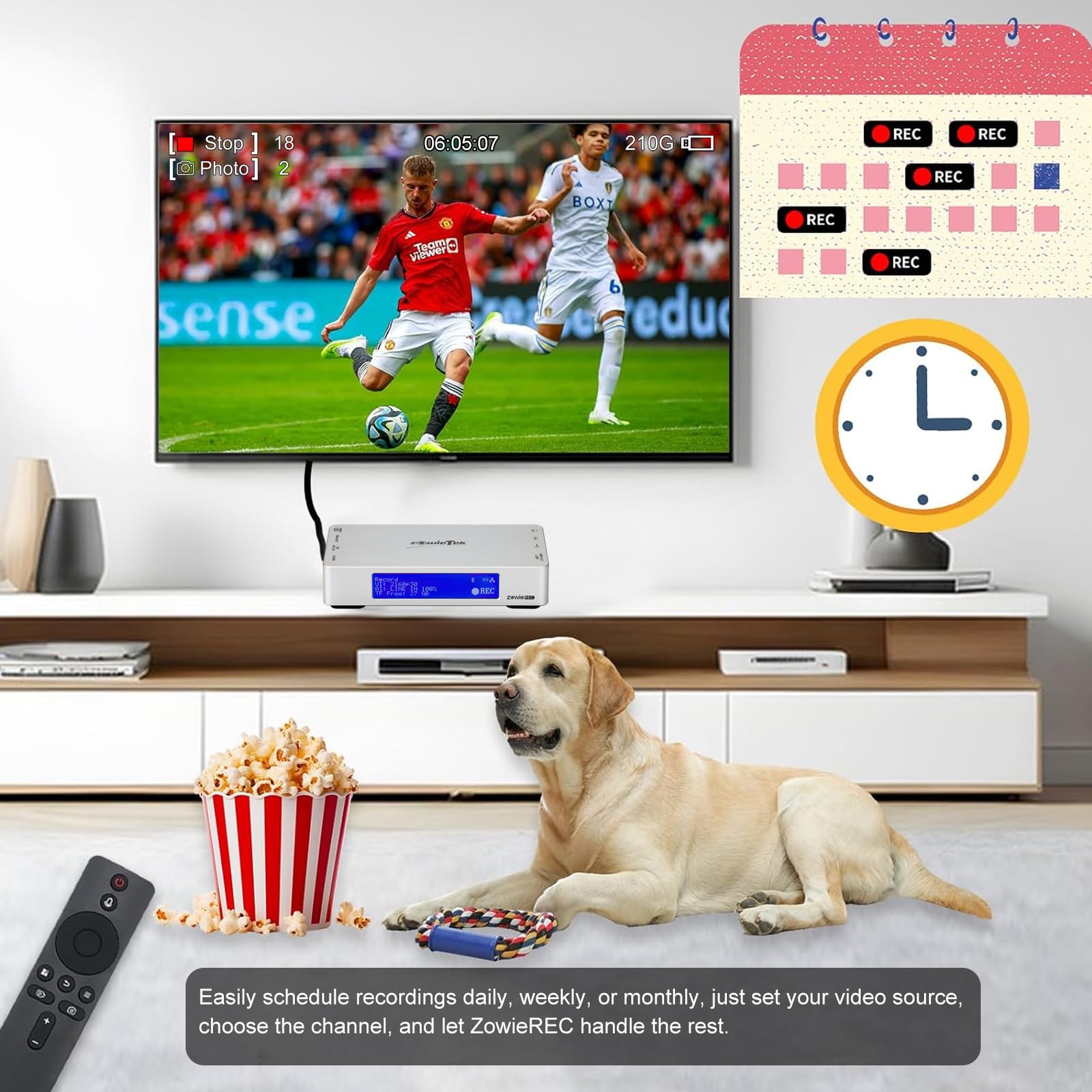 Grabadora de Video HDMI 4K con Adaptador AV a HDMI, Compatible con RCA, VHS, VCR, DVR, DVD, Hi8, Mini DV, videocámara, Casete, Consolas de Juegos, no Requiere PC