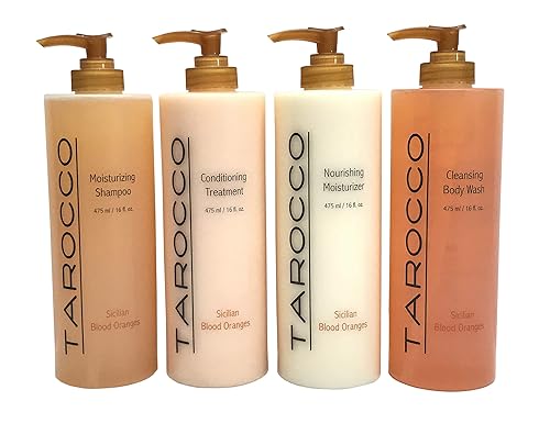 Baronessa Cali's Tarocco 4 paquetes  16 oz Champú, Acondicionador, Hidratante, Lavado