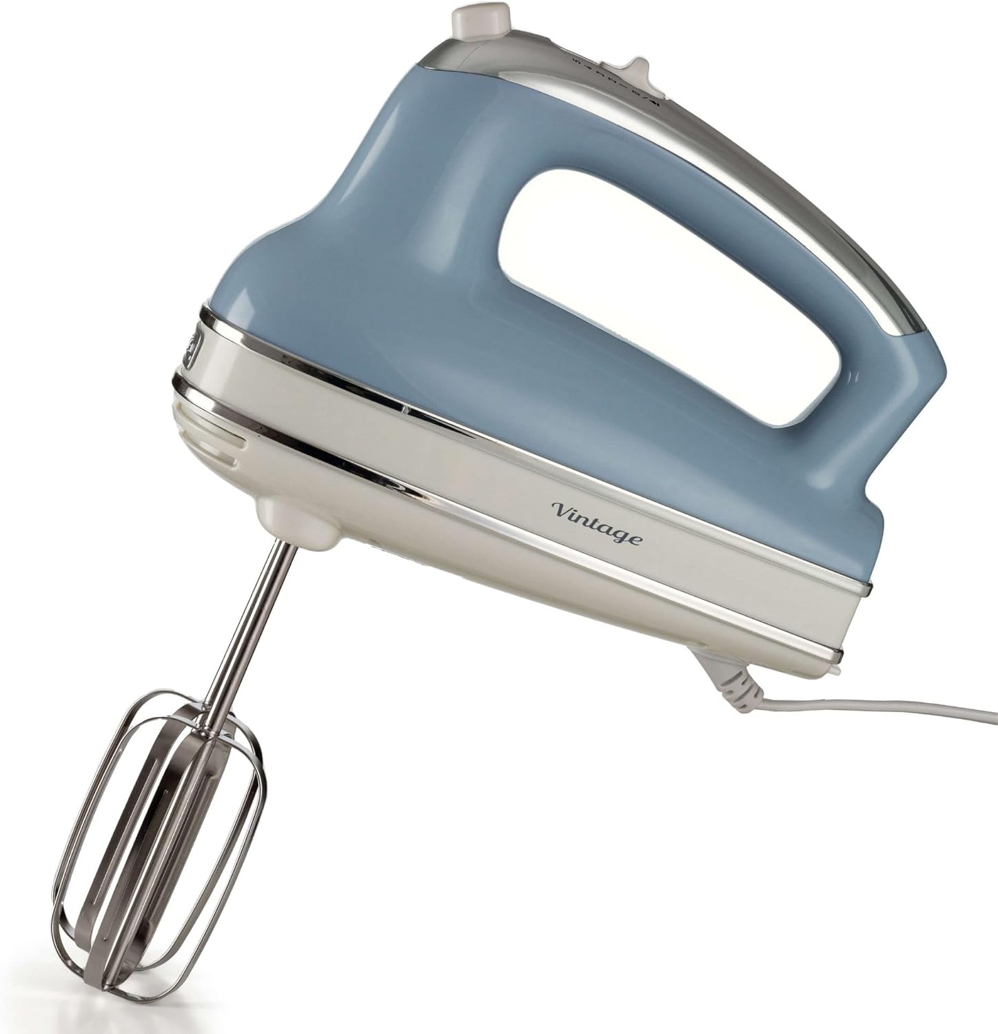 Ariete 1548 Vintage Hand Blender 450W 5 Speeds Turbo Function 2 Beaters Light Blue
