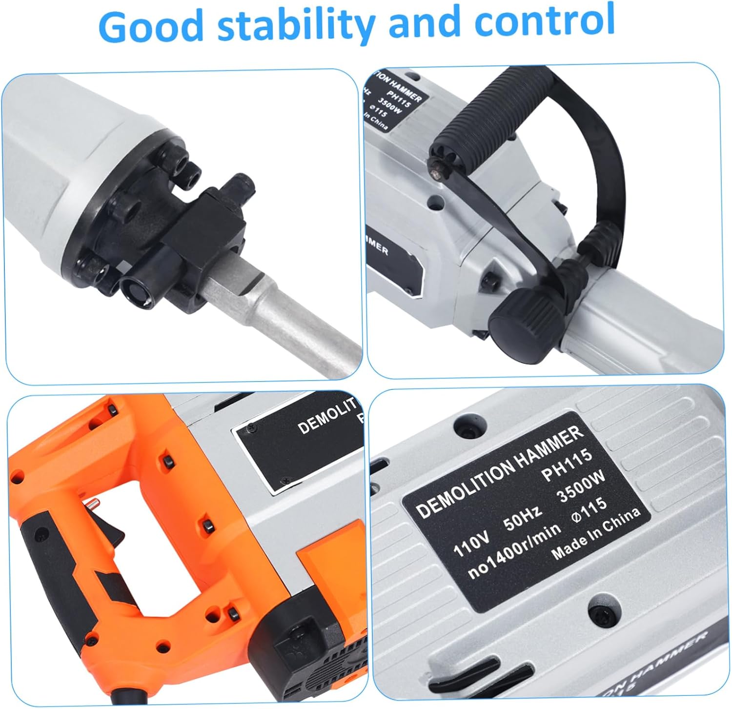 Electric Demolition Hammer Demo Hammer Concrete Breaker Combination Tool