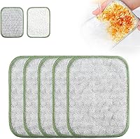 PETUPS Reusable Non-Scratch Wire Dishcloths - 5-Pack Multipurpose Scrubbing Pads for Wet & Dry Kitchen Cleaning, Pots, Pans, Sinks