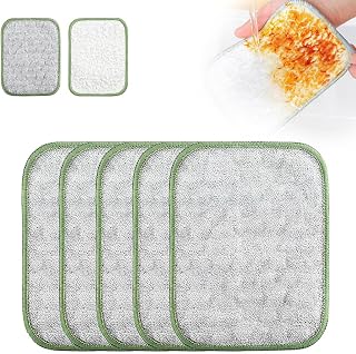 PETUPS Reusable Non-Scratch Wire Dishcloths - 5-Pack Multipurpose Scrubbing Pads for Wet & Dry Kitchen Cleaning, Pots, Pans, Sinks
