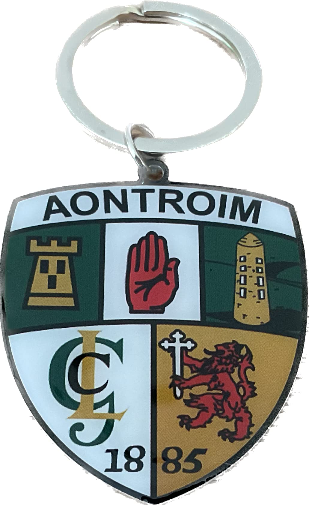 ANTRIM Official ALL IRELAND GAA County crest ultra thin metal keyring