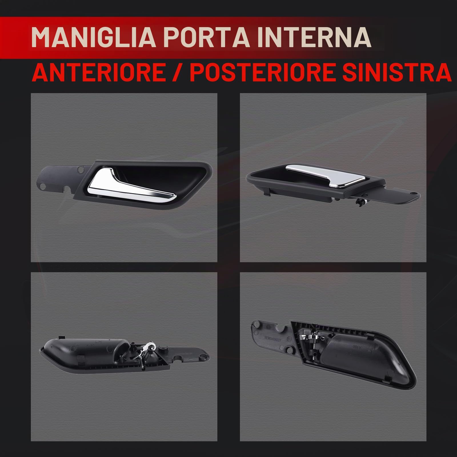 Maniglia interna porta anteriore sinistra posteriore OE# A1697600961 1697600961 1697600308 Compatibile con Mercedes Classe A W169 2004-2012 Classe B W245 2005-2011