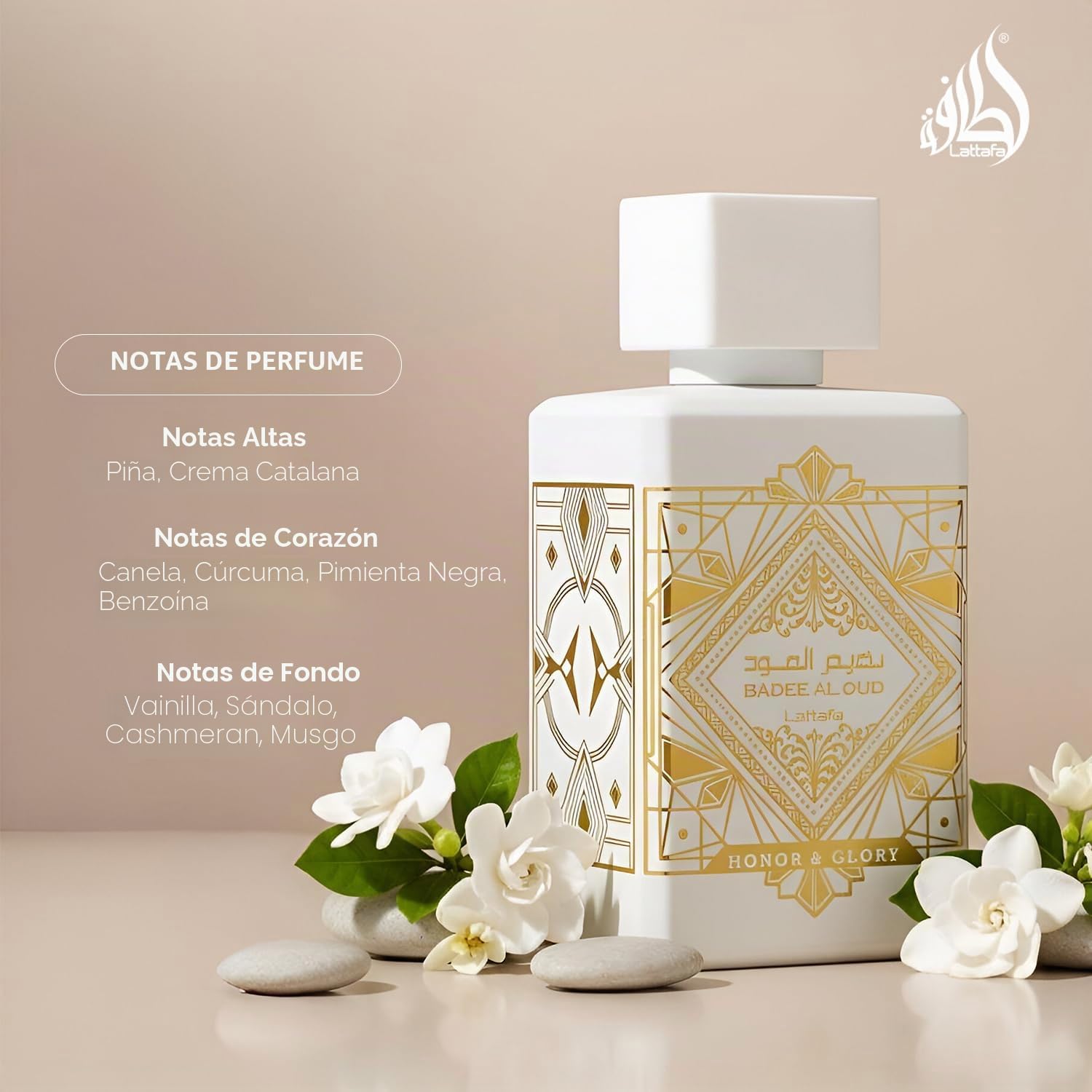 Lattafa Badee Al Oud Honor & Glory Eua De Parfum Nicho Dubái 100ml | Fragancia de larga duración