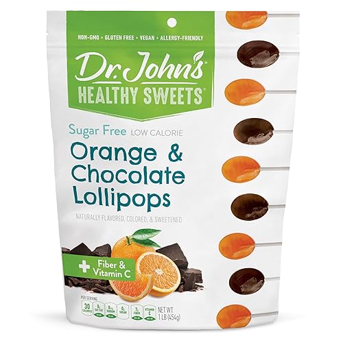 Dr. John's - Caramelos sin azúcar, paletas saludables con cero azúcar, aperitivos bajos en calorías, dulces duros aptos para Keto, ovalado de