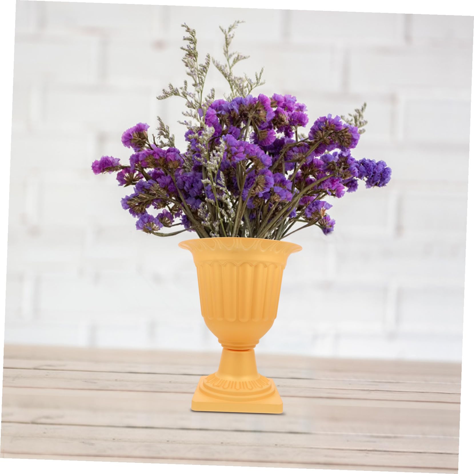 2 Szt. Roman Flowerpot European Style Planter for Wedding Party And Outdoor Garden Decoration Plastic Grecian Flower Pot for Balcony Porch Courtyard And Road Guiding