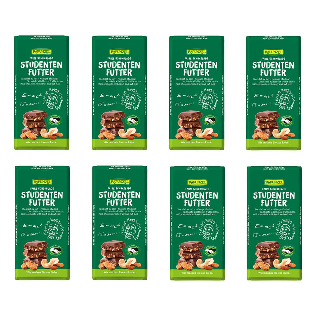 Rapunzel - Studentenfutter Schokolade 200g HIH - 200 g - 8er Pack