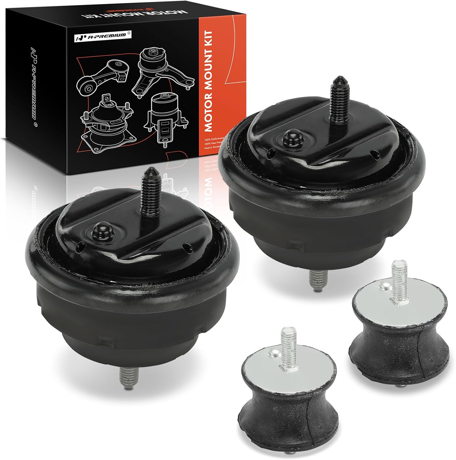 A-Premium 4PCS Engine Motor Mount and Transmission Mount Set Compatible with BMW 318i, 318is, 318ti, 320i, 323Ci, 323i, 323is, 325Ci, 325i, 325is, 328Ci, 328i, 328is, 330Ci, 330i, Z3, Z4, M3