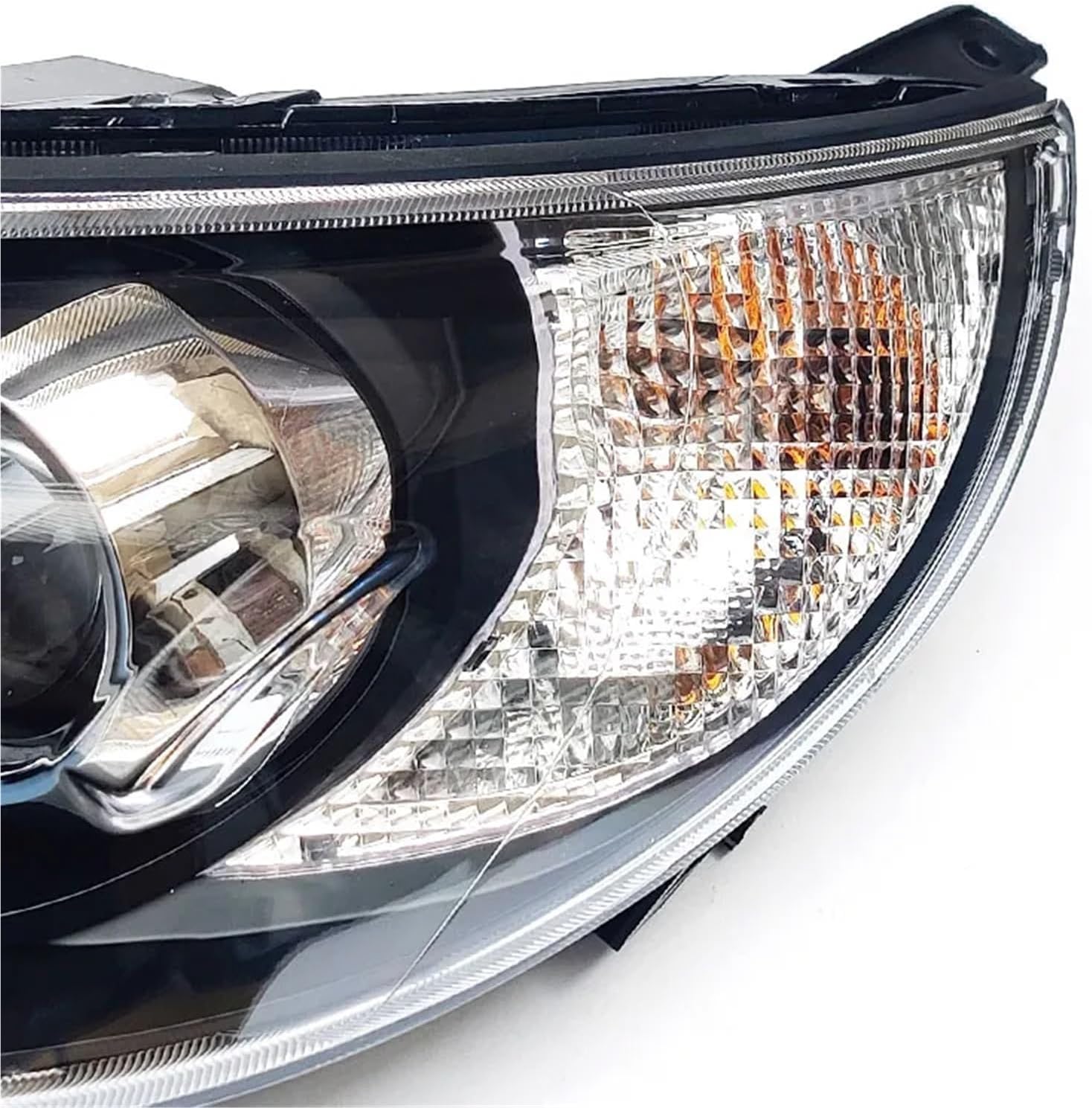 Compatible For JAC J5 2010 2011 2012 2013 Sedan Headlight Assembly Headlamp Driving Lamp DRL Car Front Fog Lamp For Bulb(Right)