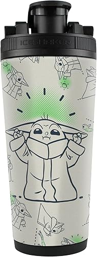 Miniatura 3 de WinCraft Coctelera de hielo de acero inoxidable 4D de 26 oz Star Wars The Mandalorian más fuerte