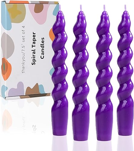 Miniatura 26 de Velas cónicas de Navidad de 7.5 pulgadas - Velas espiraladas verdes y rojas - Varillas de velas sin perfume y sin goteo, decoraciones navideñas - 4