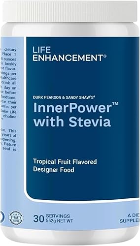 Miniatura 1 de Life Enhancement InnerPower con Stevia | Aminoácidos, vitaminas B, colina, folato, minerales y más | 30 porciones