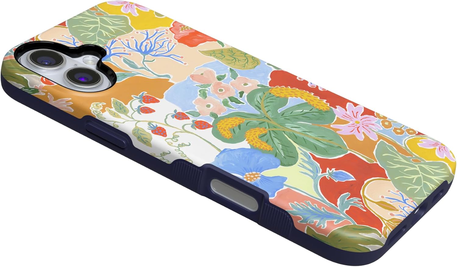 Casely iPhone 16 Case | Botanical Blooms | Floral Patchwork | Bold Protective Design | Compatible with MagSafe