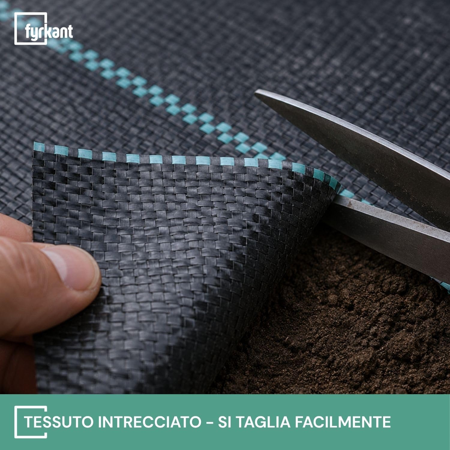 Telo Pacciamatura Nero Antierbacce per Orto e Giardino Contro infestanti - Tessuto 100 gr/m² Intrecciato Permeabile all’Acqua Stabilizzato UV (2x50m)